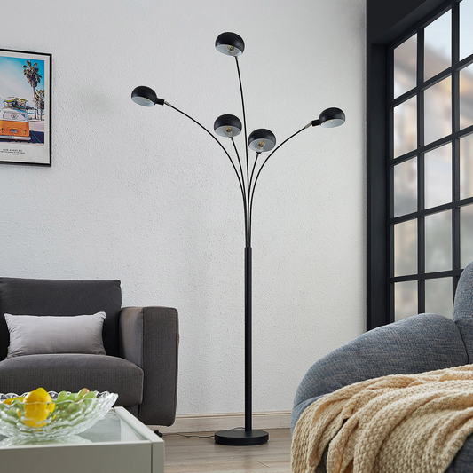B-grade Lindby Jewa floor lamp, living room lamp, decorative floor lamp, reading lamp.