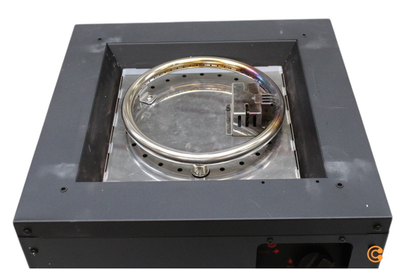 B-flokks Blumfeldt gashitari, ofn, gasgeislaofn, geislaofn. Sjá texta/mynd.