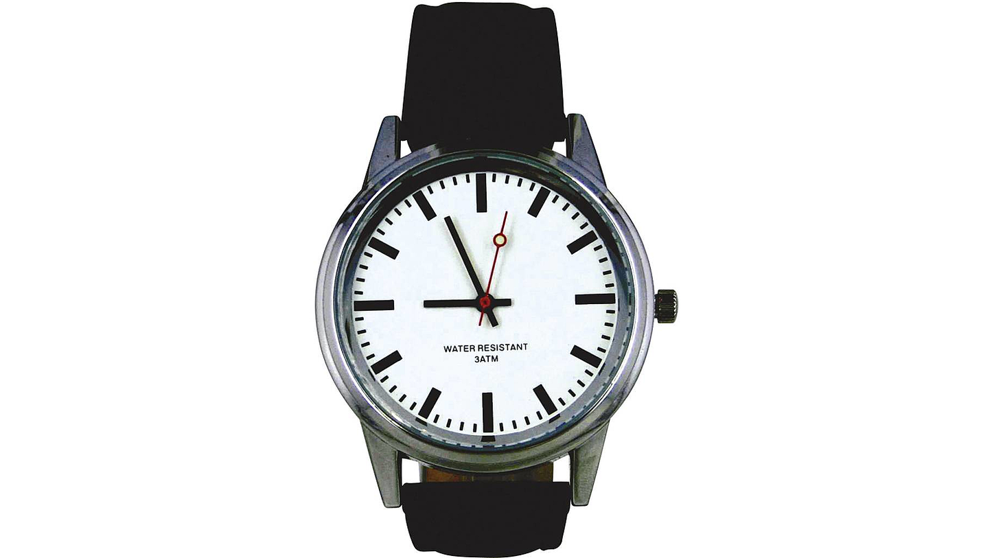 B-flokks Euro Time útvarpsstýrt armbandsúr, hliðrænt úr, hönnunarúr, 40x11 mm, ryðfrítt stál