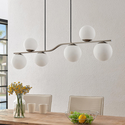 B-grade Lindby Avalyn pendant light, ceiling lamp, hanging lamp, white Nic806