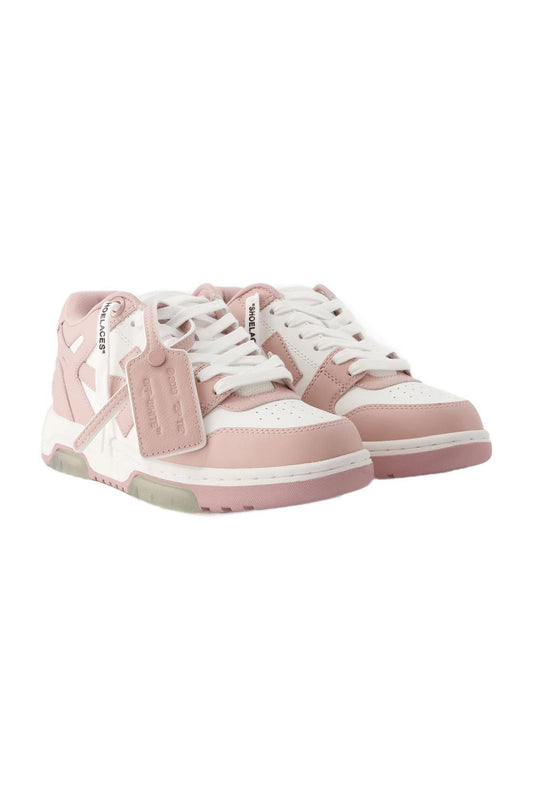 Out Of Office Sneakers - Off White - White/Pink - Leather
