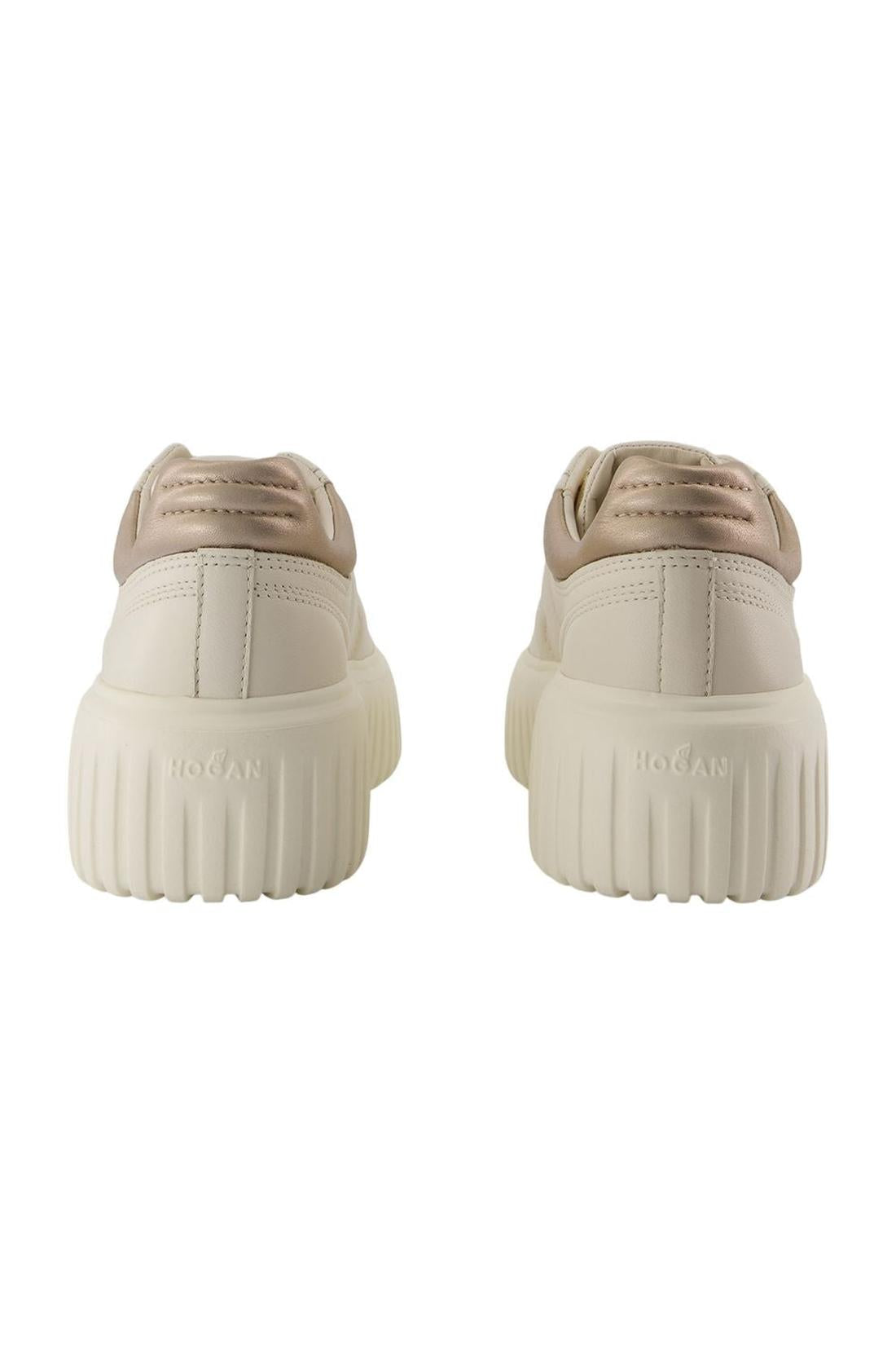 Sneakers H Stripes - Hogan - Leder - Beige