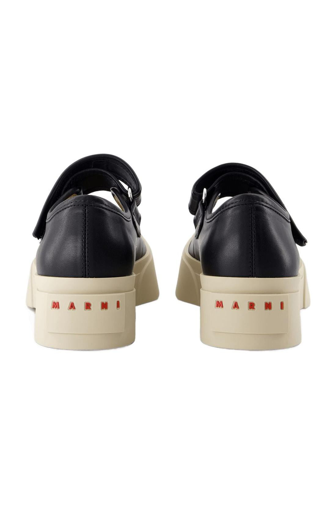 Mary Jane Sneakers - Marni - Leder - Schwarz