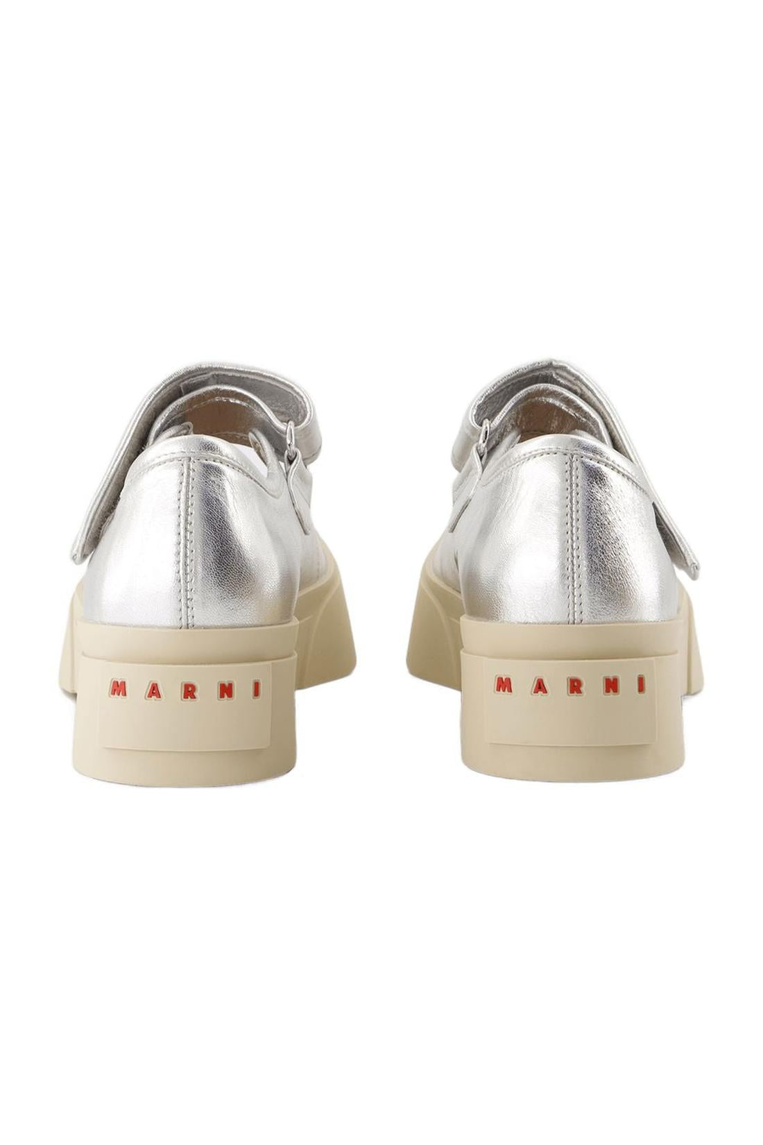 Mary Jane Sneakers - Marni - Leder - Silber