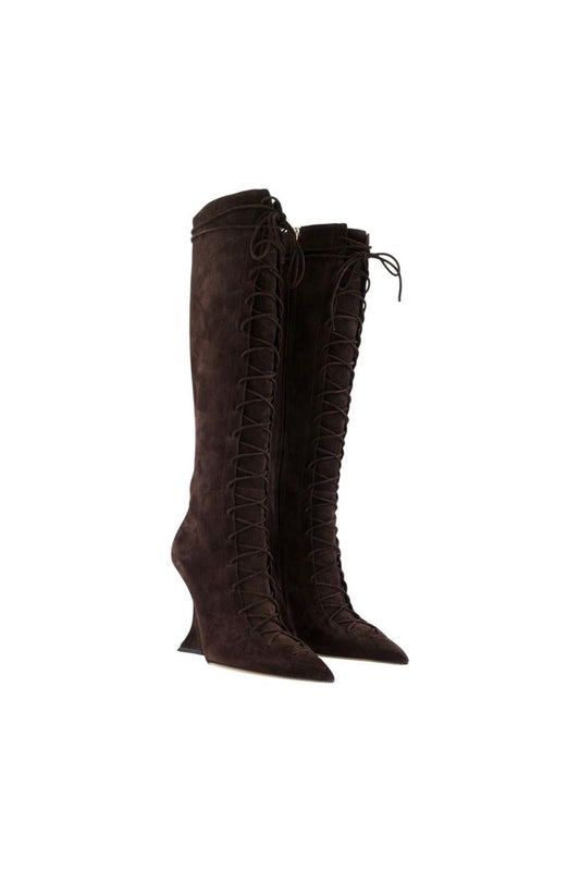 Stiefel Nina Lace Up 105 - Paris Texas - Leder - Braun