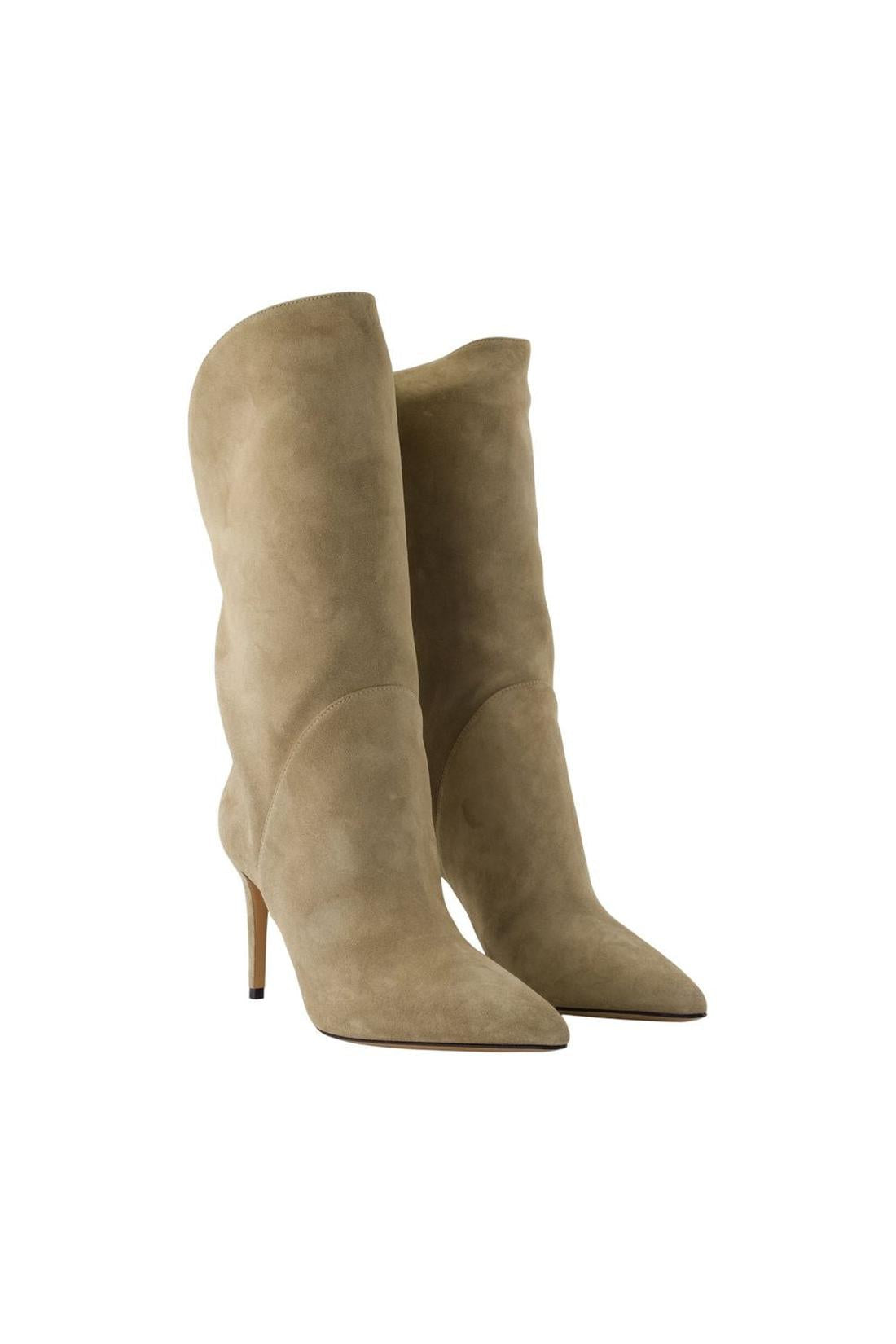 Stiefel Gaia Midcalf 85 - Paris Texas - Leder - Beige