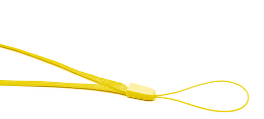 SYSTEM-S Neck Strap Lanyard with Loop in Yellow for Smartphone MP3 Player