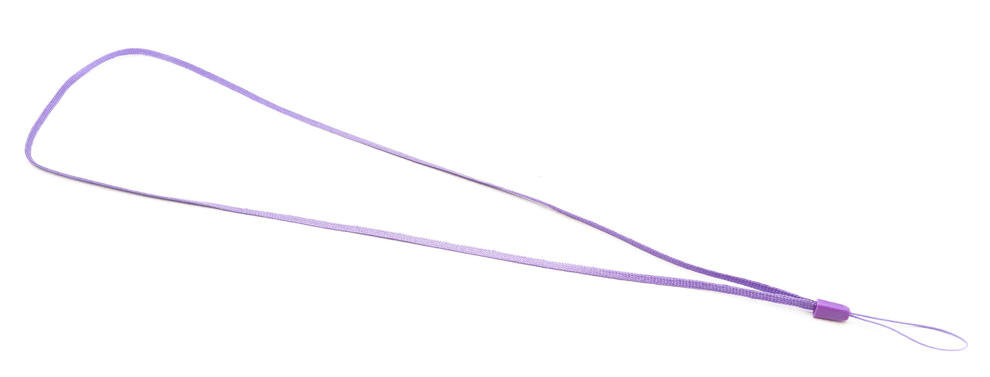 SYSTEM-S Neck Strap Lanyard with Loop in Purple for Smartphone MP3 Player