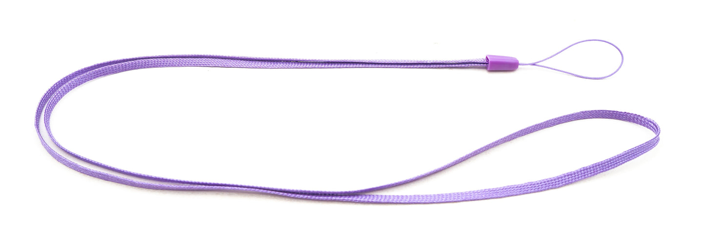 SYSTEM-S Neck Strap Lanyard with Loop in Purple for Smartphone MP3 Player