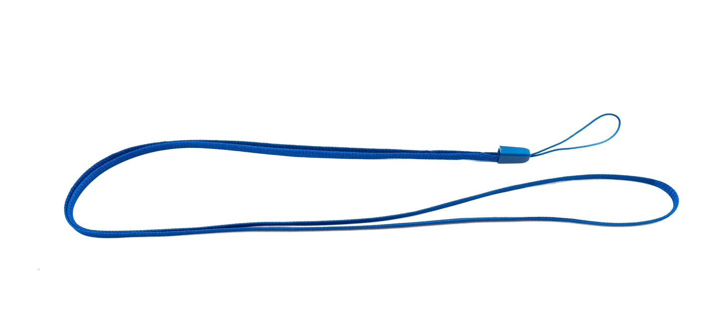 SYSTEM-S Halsband Umhängeband Trageband mit Schlaufe in Blau für Smartphone MP3-Player