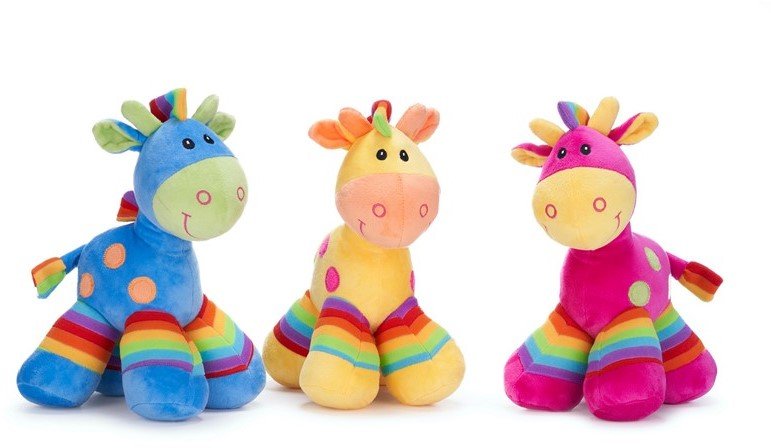 Plüsch Giraffe 27 cm 3-fach sortiert