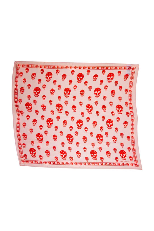 Schal Skull - Alexander McQueen - Seide - Rosa