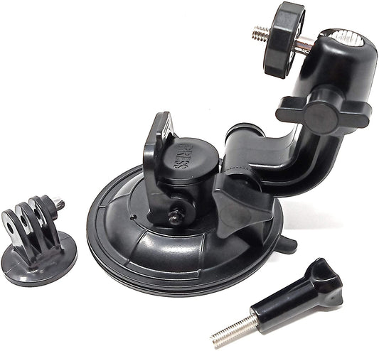SYSTEM-S Car Suction Cup Mount with 1/4 Camera Screw 360° Rotatable for GoPro Car Camera