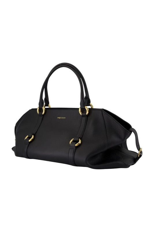 Farringdon Maxi Handtasche - Alexander McQueen - Leder - Schwarz