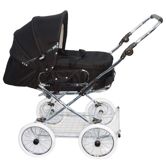 EICHHORN barnavagnasett, 0-3 ára, breytanleg í sportvagn, þar á meðal burðargrind, EVA hjól, dökkblár