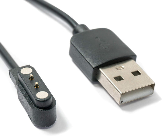 SYSTEM-S USB 2.0 snúra í svörtu hleðslusnúru fyrir Xiaomi IMILAB KW66 snjallúr
