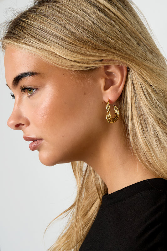 Edelstahl Creolen Herz Casual Täglich Einfache Serie frauen schmuck