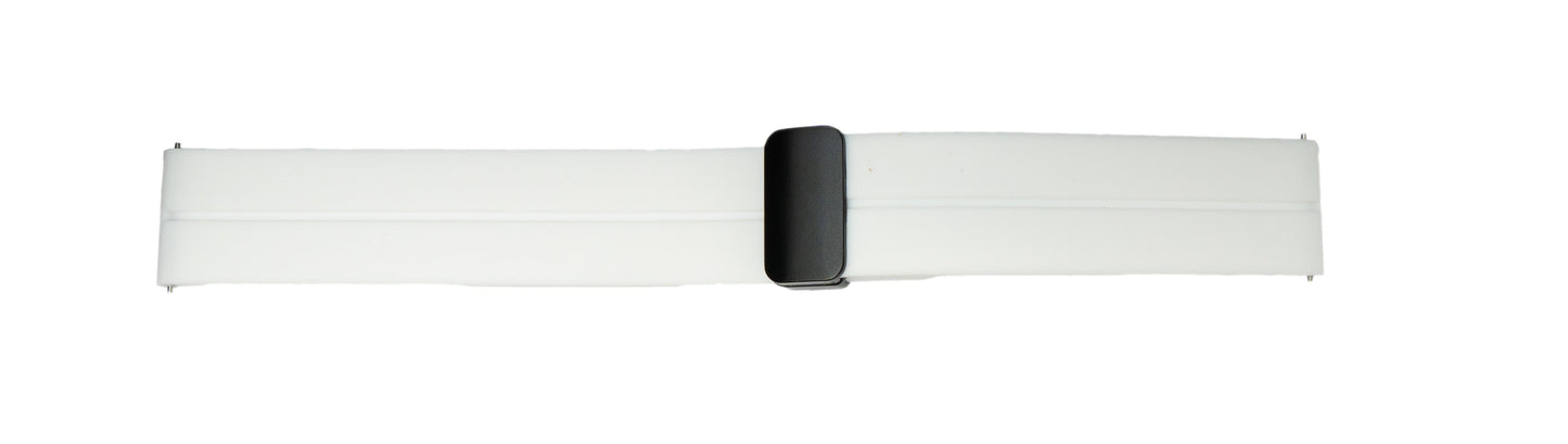 SYSTEM-S 20 mm sílikonól fyrir Samsung Galaxy Watch 5 4 snjallúr í hvítu