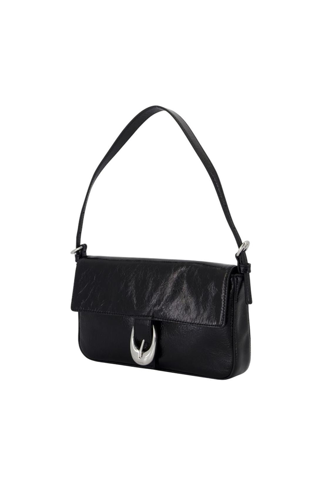 Harlow Schultertasche - Staud - Leder - Schwarz