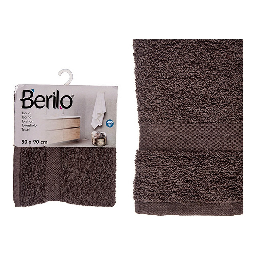 Berilo Badehandtuch aus Polyester und Baumwolle in Grau – Eleganz trifft Komfort