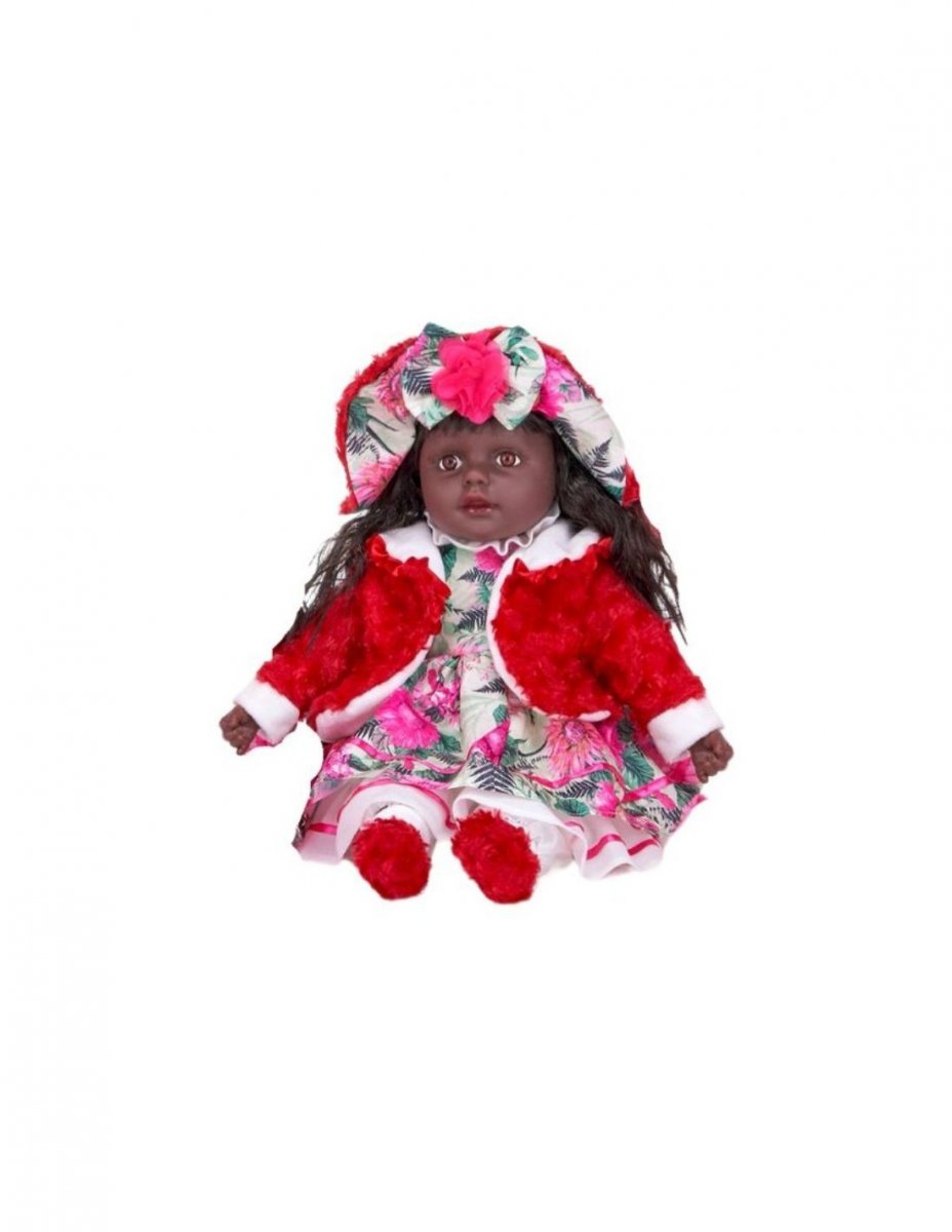 Plüsch Puppen 51 cm- dunkelhäutig