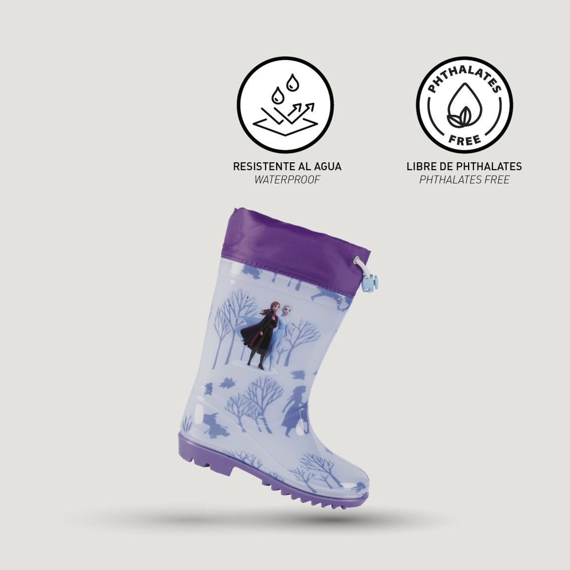 Frozen children's rubber boots in purple – Magical rainy days with Elsa and Anna