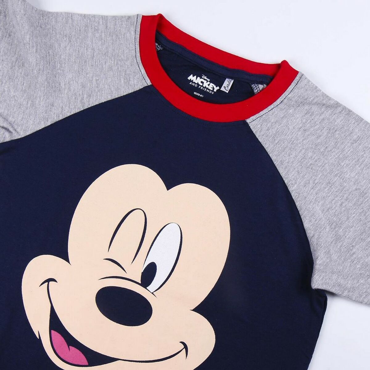 Sommerpyjama Mickey Mouse in Grau