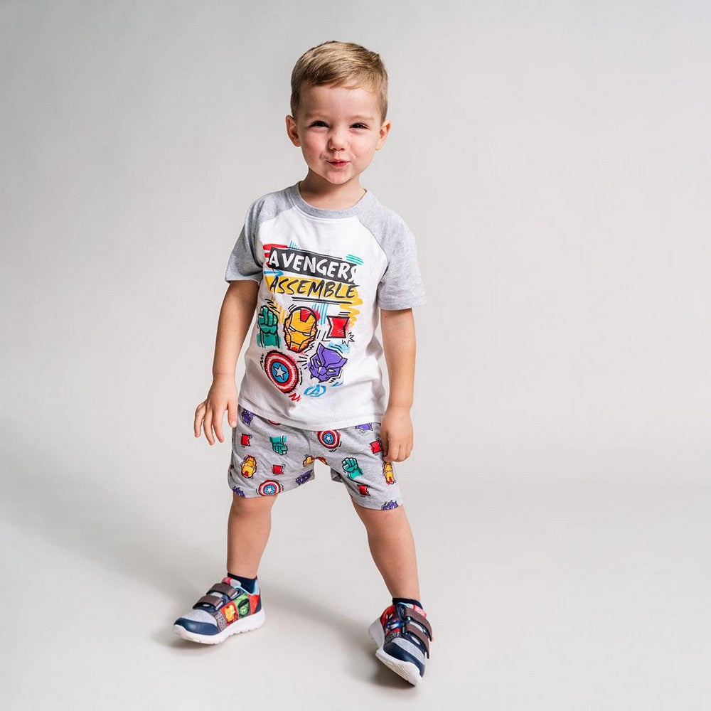 Sommerpyjama Die Avengers in Grau