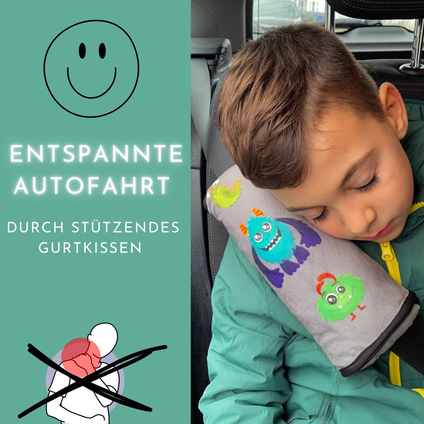 Auto Schlafkissen Monster