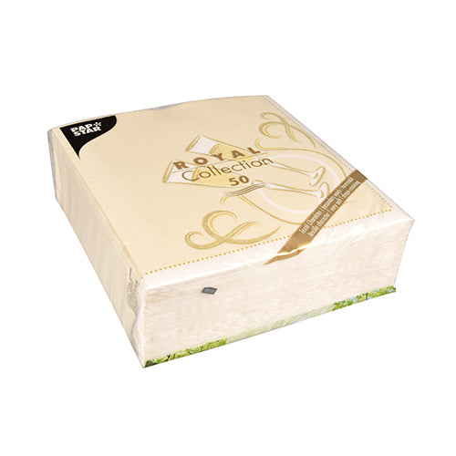 PAPSTAR 50 Servietten "ROYAL Collection" 1/4-Falz 40 x 40 cm gold