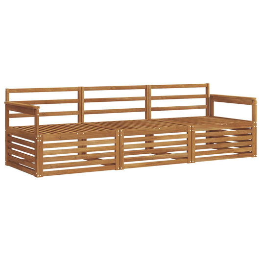 Outdoor-Sofagarnitur 3 pcs Natur Massivholz Akazie