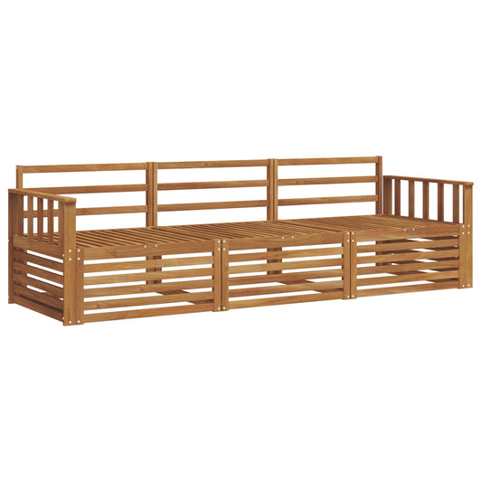 Outdoor-Sofagarnitur 3 pcs Natur Massivholz Akazie