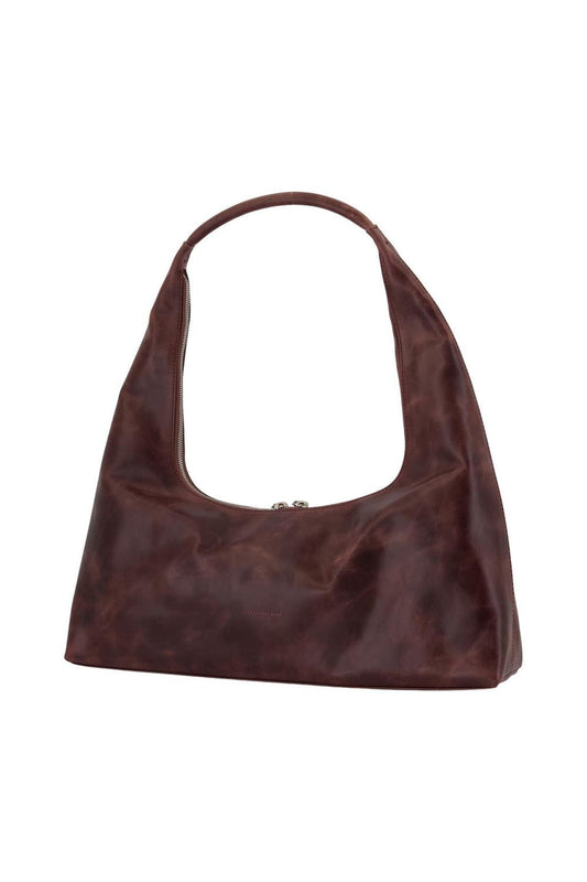 Hobo-Schultertasche Large - Margesherwood - Leder - Braun