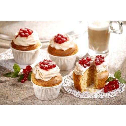 PAPSTAR 250 Muffins-Backförmchen Ø 5 cm · 3,2 cm weiss | Folie (250 Stück)