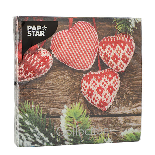 PAPSTAR 20 Servietten, 33 cm x 33 cm 3-lagig 1/4-Falz Design Set 3