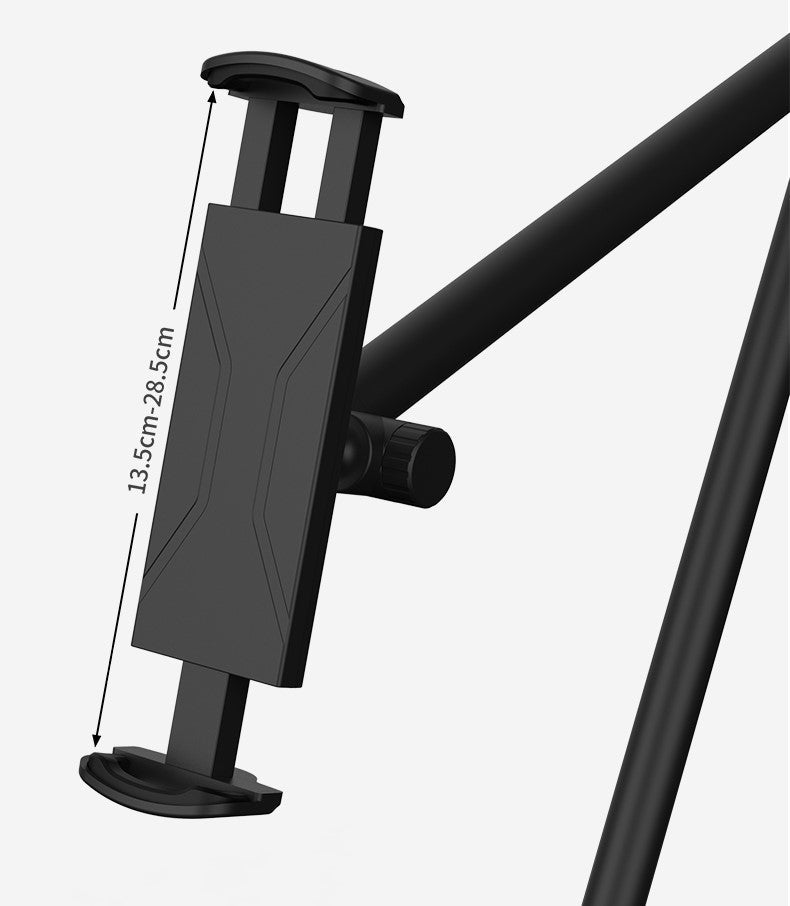 SYSTEM-S Tischhalterung 360° Schwanenhals Ständer für Tablets Smartphones in Schwarz