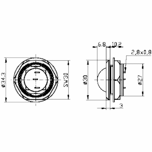 B-Ware Signal Construct Lec20224 Led Signalleuchte Mehrfarbig 24 V/Dc, 24 V/Ac 30 Stück