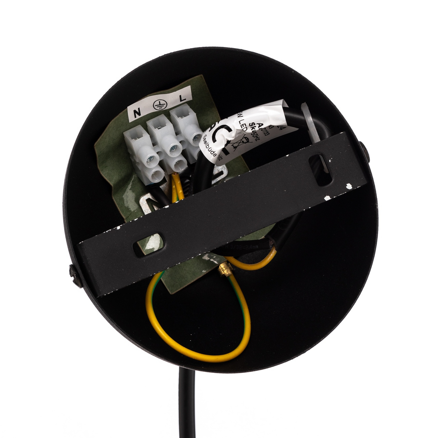 Hengilampi Mudoni Mr 937, ein pera, á lager. Hengilampi úr svörtu/ópalgleri, lampi 257.