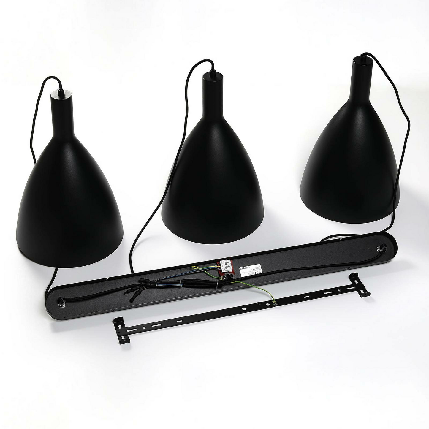 B-flokks Arcchio Arthuria hengiljós, loftlampi, 3 ljós, svart, 607