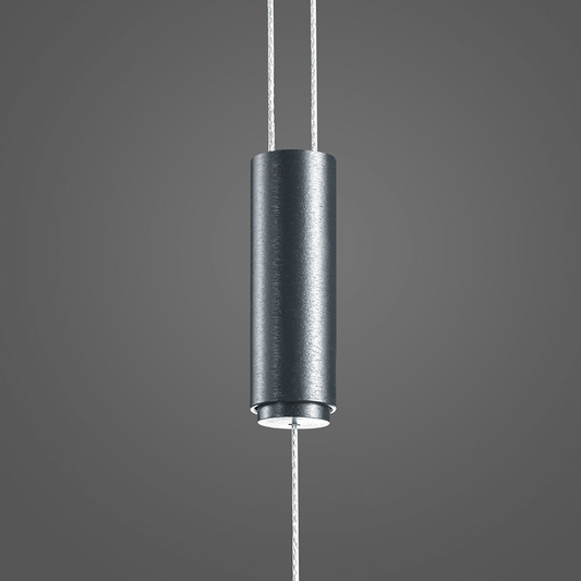 Bopp Plus Quad LED hengilampi með fimm perum, svart/ál, lampi