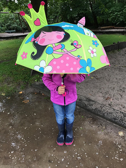 Regenschirm Prinzessin grün/gelb