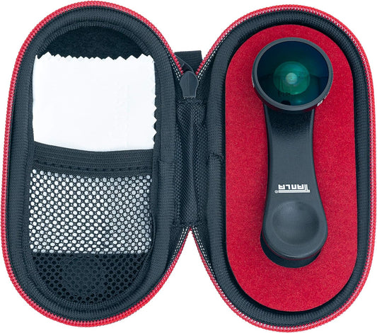 SYSTEM-S fisheye lens without vignetting with clip and protective case for smartphone