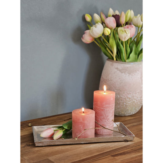 Tablett Dekoteller silber Metall massiv Tischdeko Schale Dekoschale Dekotablett 30 x 15 cm