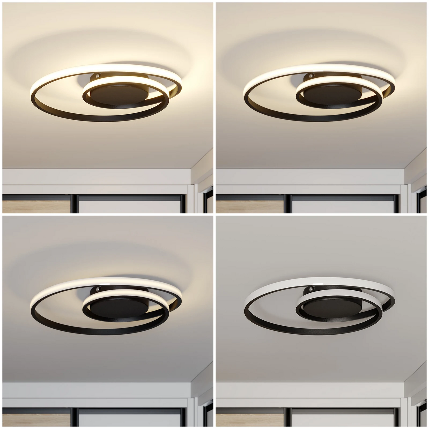 B-grade Lindby Kyron LED ceiling lamp, pendant lamp, light, 22 W, matte black