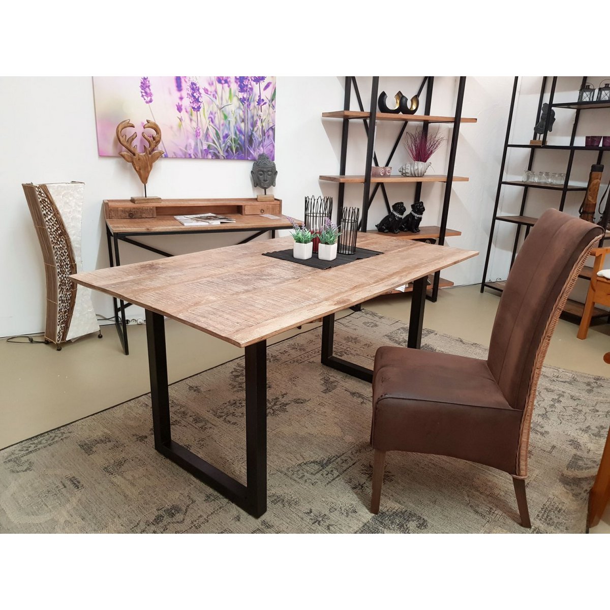 Borðstofuborð - Liverpool - 120x80 - 160x90 og 200x100 cm - úr gegnheilu mangóviði