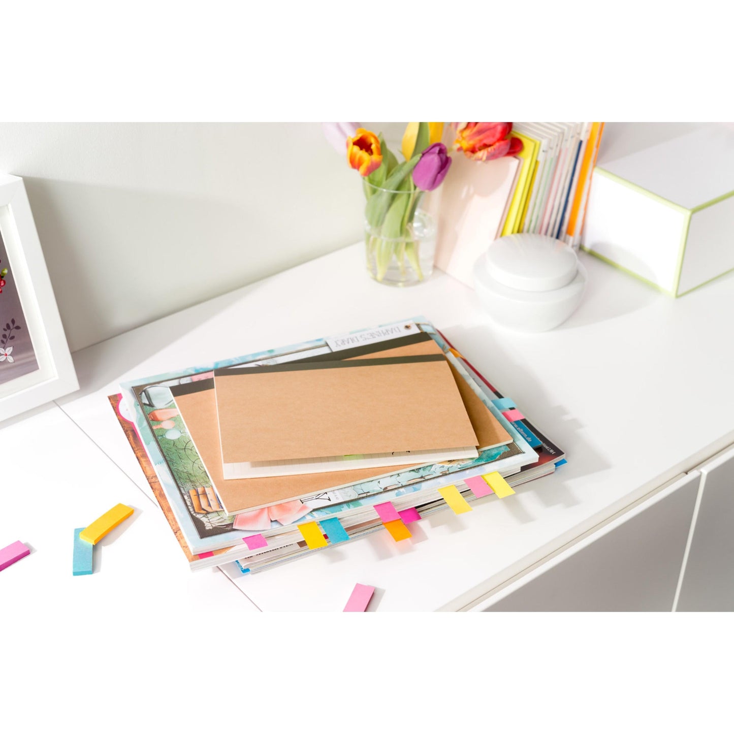 Post-it® Page Marker, Verschiedene Farben, 15 mm x 50 mm, 100 Blatt/Block, 5 Blöcke/Packung, 100% PEFC, SGSCH-PEFC-COC-110078 | 1 Stück