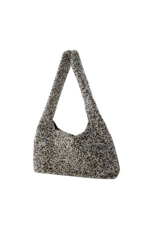 Crystal Mesh Armpit Tasche - Kara - Polyster - Black Pixel