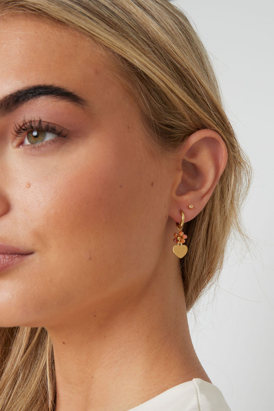 Edelstahl Tropfen Ohrringe Blume Casual Täglich Einfache Serie frauen schmuck