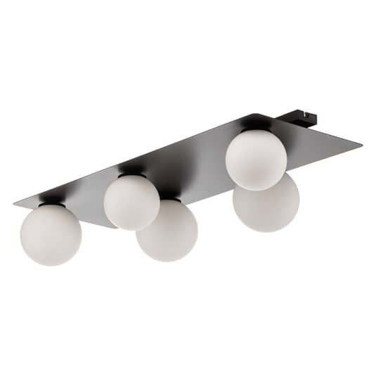 B-flokks Euluna loftlampi Firn loftlampi loftljós G9 ferkantað fimm ljósa svart