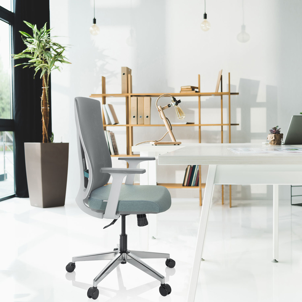 B-flokks Hjh skrifstofustóll Halifax efnisnetefni mintgrænt